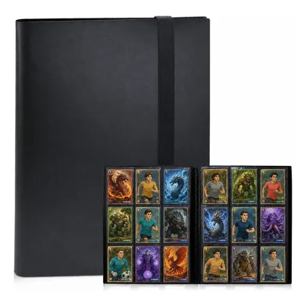 Fichário Álbum Para Cartas Pokémon - 360 Cartas Pasta Preto