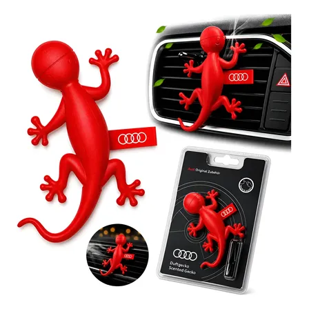 Aromatizante Lagartixa Gecko Audi Original Carro Importado Vermelho Floral