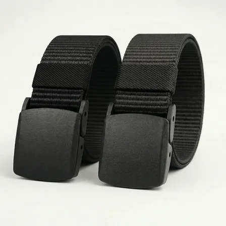 Kit 2 Cintos Antialérgicos Engate Rápido Regulável Mardi Preto/preto 120