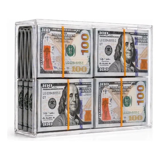 Placa Decorativa Dólar Box Caixa Milionário Acrilico Dólar