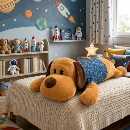 Xuxão Dog 1,10m Gigante Macio Antialérgico Gigante Macio Azul