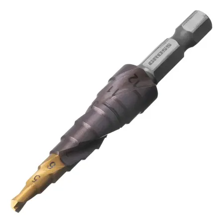 Broca Escalonada Metal Gross Haste Hexagonal 4-20mm 1 Peça