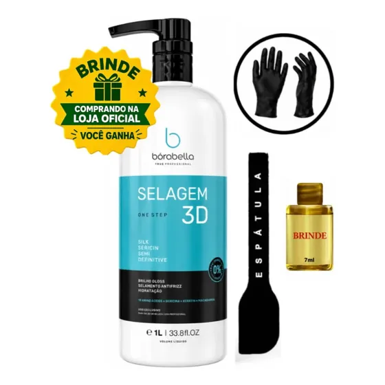 Selagem Capilar Borabella 3d Reduz Volume 1l