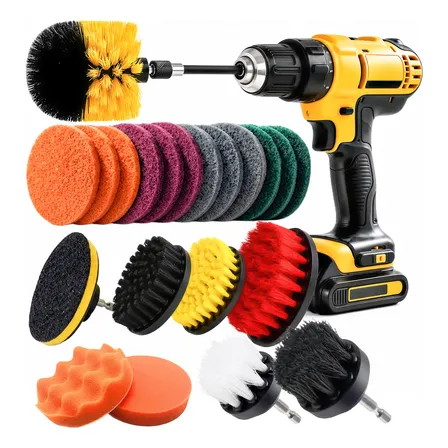 Kit 22 Escovas Rotativa Limpeza Para Furadeira Parafusadeira Terracota