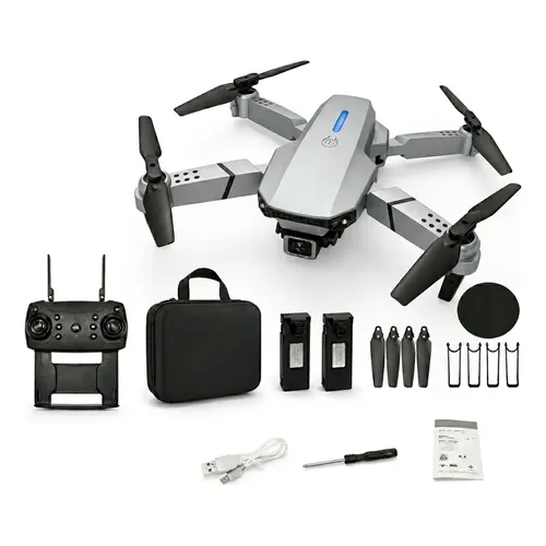 Mini Drone E88 Pro Com Câmera Wifi Com Case 2 Baterias