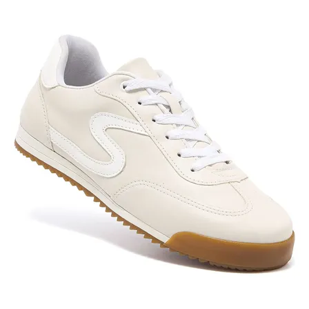 Tênis Casual Feminino Conforto Estilo Retrô Moderno Leve Off White 38 Br