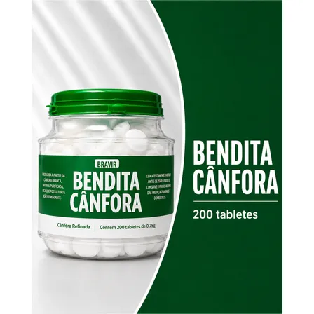 Pastilha Bendita Canfora Bravir Armários E Gavetas Pote 200