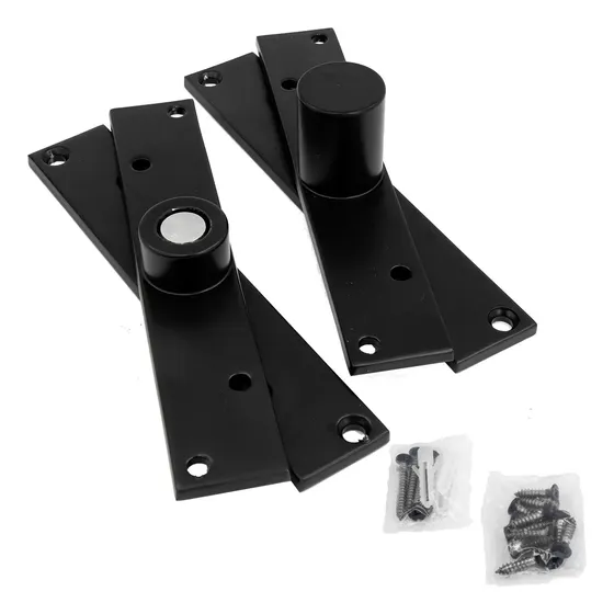 Dobradiça Pino Pivotante Inox Preto 450kg Para Portas
