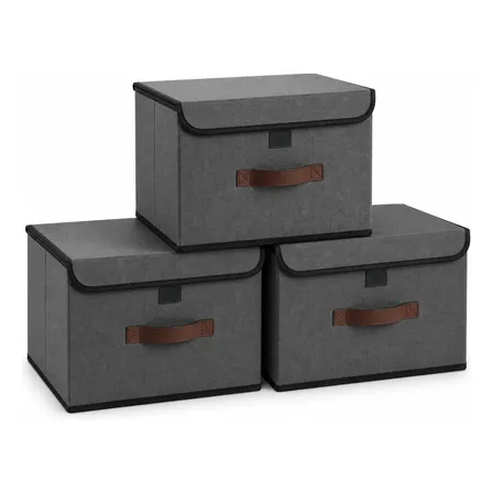 Kit 3 Caixa Organizadora Extra Grande Dobrável Reforçada Tnt