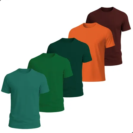 Kit 5 Camisetas Dry Fit Masculina Lisa Academia E Treino