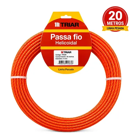Guia Passa Fio Profissional 20m Triar Alta Resistência 1.2v