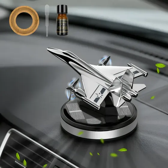 Avião De Caça Aromatizador Solar Veicular Cheirinho P/ Carro