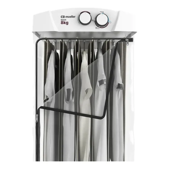 Secadora De Roupa Mueller De Parede 8kg Branca Solaris 110v