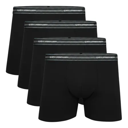 Kit 4 Cueca Lupo Boxer Masculina Algodão Cotton Box Original