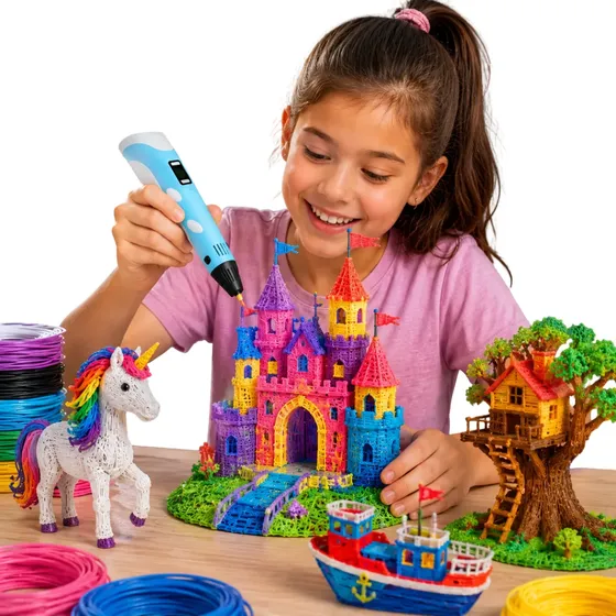 Caneta 3d Impressora Profissional + Refil +cabo Usb Infantil
