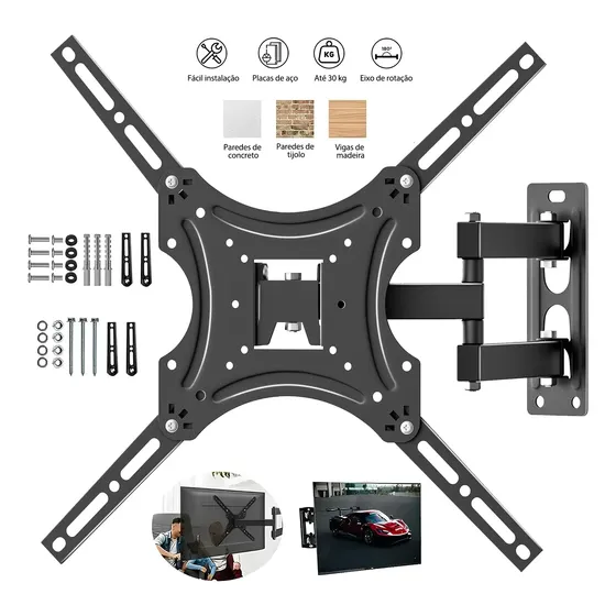 Suporte Universal Tv Articulado Braço P/monit. Parede 14-55