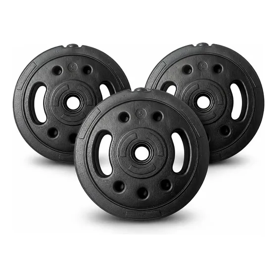 2x Anilhas De 5kg + 1x Anilha Brinde Kenkorp Leve 3 Pague 2