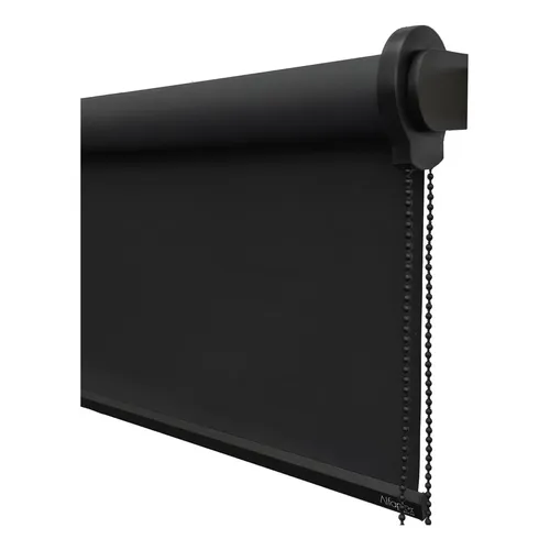 Cortina Persiana Rolô Rolon Blackout Preta 1,60l X 1,20a Preto