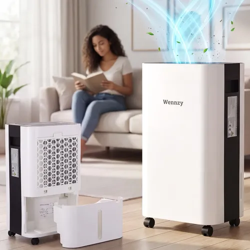 Desumidificador De Ar Antimofo 12l Desumidificadores Wennzy Branco 110/120v