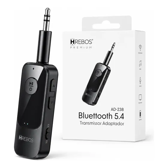 Transmissor Receptor Bluetooth 5.4 Adaptador Áudio Tv Carro