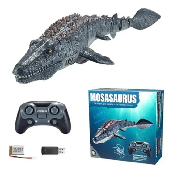 Brinquedo Mosassauro Controle Remoto 2.4g