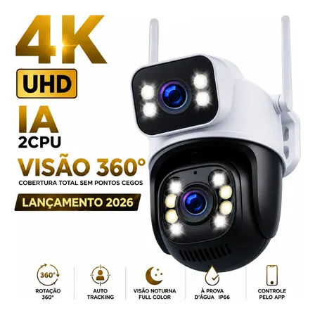 Câmera Segurança Externa Ip Wifi A28 App Icsee A Prova Dagua