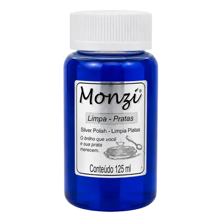 Limpa Prata Monzi 125 Ml Limpeza Grande Original Azul