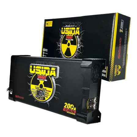 Fonte Automotiva Usina 200a 14,4v 220v Com Voltímetro Som Amarelo