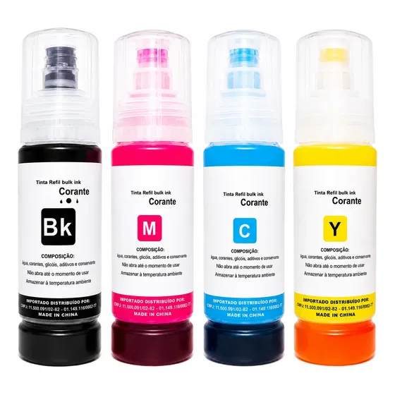 4 Tintas Para Epson L3250 L3150 L3210 L3110 L5190 L5290 T544