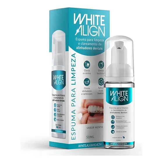 Espuma Whitealign Para Limpar E Clarear Alinhadores Dentais