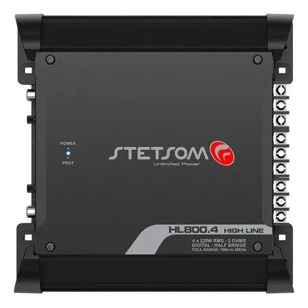 Módulo Amplificador Stetsom Hl800.4 2 Ohms 800wrms 4 Canais Preto
