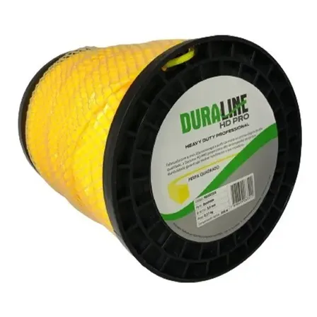 Bobina Fio Nylon Roçadeira 3mm Quadrado 2kg 245m Duraline Cor Amarelo Amarelo