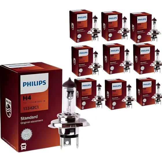 Kit 10 Lâmpadas Caminhão Onibus Philips H4 24v 70w Promoção
