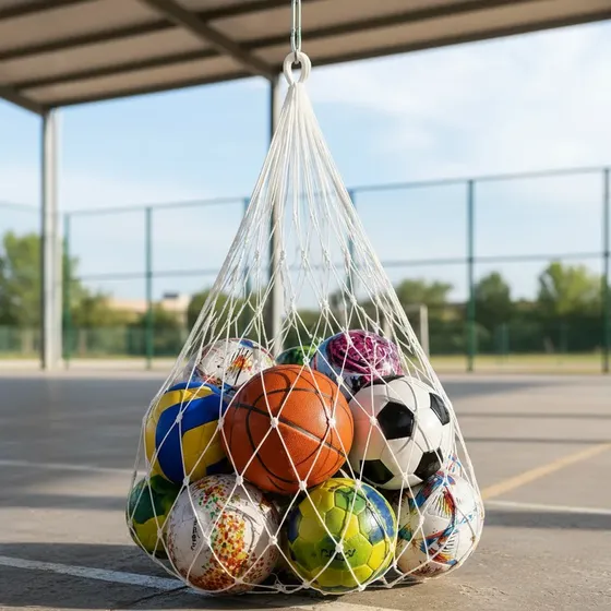 Saco De Guardar 20 Bolas Futebol, Futsal Volei, Seda Branco