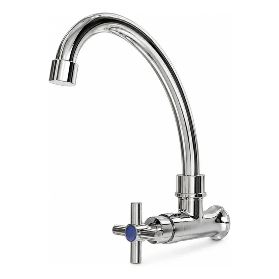 Heemli Torneira Cozinha Monocomando Parede Curvo - Água Fria