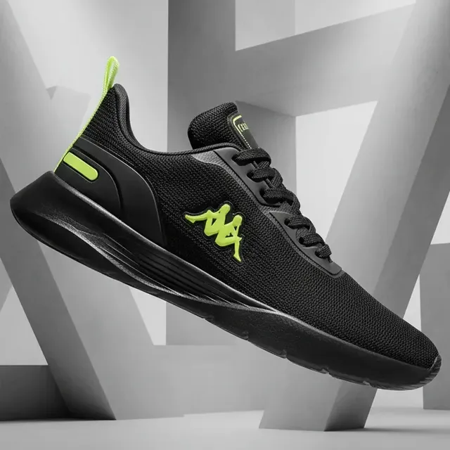 Tenis Kappa Treviso Original Unissex Confortável Academia Preto-amarelo-limão 41 Br