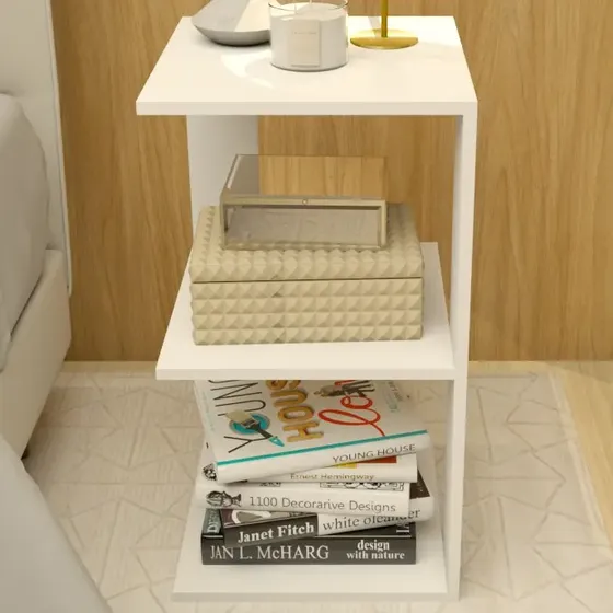 Mesa De Cabeceira Retrô Luxo Compacta By House Mdp