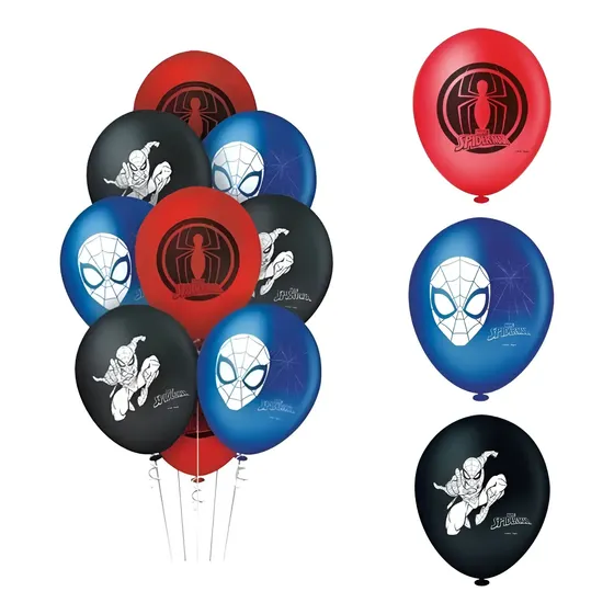Balão Homem Aranha N9 Bexiga Spider Man 25 Unidades