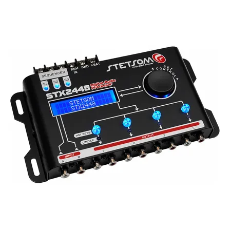 Processador Digital Stx2448 Stetsom 2 Entradas 4 Saídas Dsp 12v