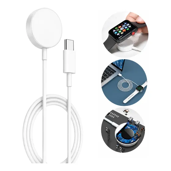 Carregador Tipo-c Cabo Relógio Para Apple Watch Rápido