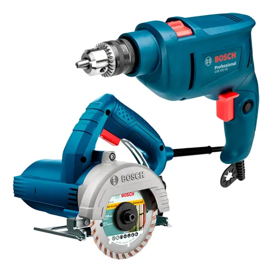 Kit Serra Marmore Bosch Gdc 150 E Furadeira Gsb 450 Re 220v