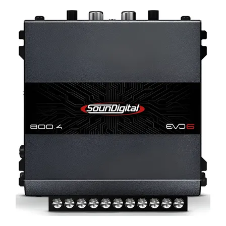 Modulo Amplificador Soundigital 800.4 Caixa Trio 800 Wrms Cinza-escuro