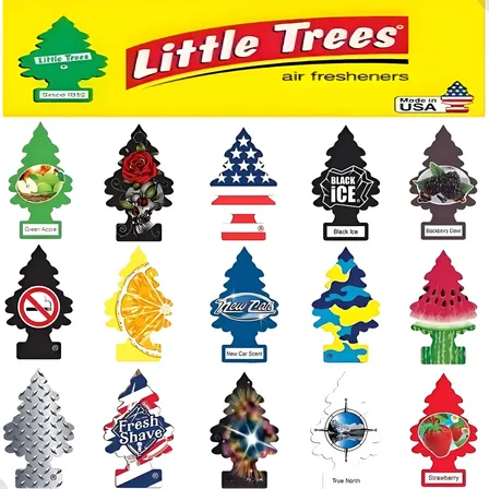 Kit 10 Little Trees Aromatizante Cheirinho Carro Ambientes Fragancias Aleatórias Aleatório