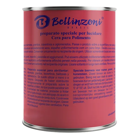 Cera De Polimento Lata 350g Pasta P/ Dar Brilho Mesa Mármore