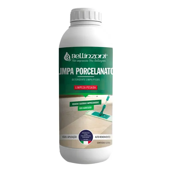 Limpa Porcelanato Limpeza Pesada 1 Litro Detergente Brilho