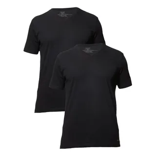 Kit Com 2 Camisetas Masculina Crew-neck Calvin Klein Preto Liso G Lisa