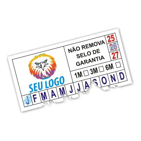 1152 Lacres De Garantia 2x1 Cm Destrutivel Personalizado