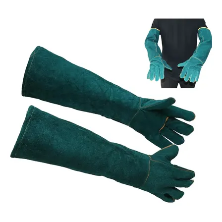 Luva Solda Térmica Soldador Reforçada Extra Grossa Epi - Par Verde