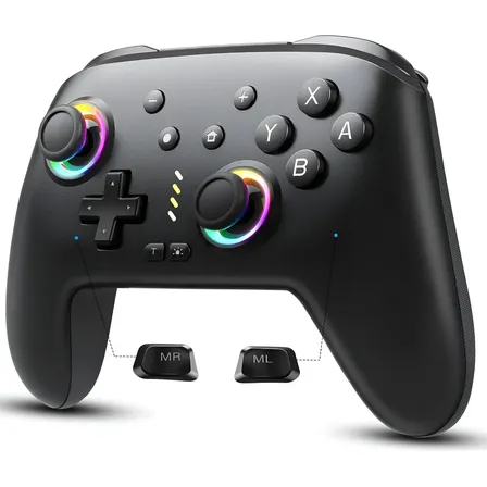 Controle Wireless Bluetooth Pc Nintendo Switch Android Ios Preto