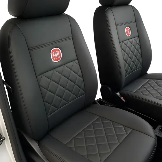 Capa Premium Couro 100 % Banco Carro Fiat Strada Cs